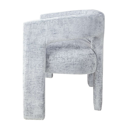 Jofran - Gwen Modern Luxury Jacquard Fabric Upholstered Sculpture Bench, Blue - 2271-GWENBNBLU view 6