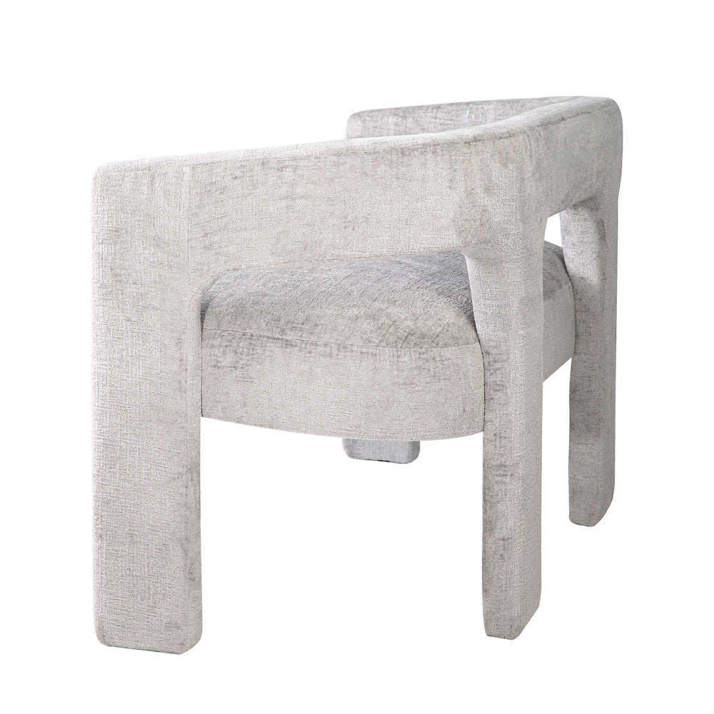 Jofran - Gwen Modern Luxury Jacquard Fabric Upholstered Sculpture Bench, Grey - 2271-GWENBNGRY view 3