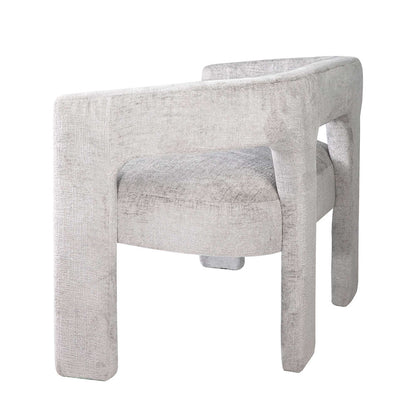 Jofran - Gwen Modern Luxury Jacquard Fabric Upholstered Sculpture Bench, Grey - 2271-GWENBNGRY view 3