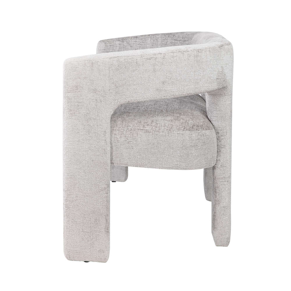 Jofran - Gwen Modern Luxury Jacquard Fabric Upholstered Sculpture Bench, Grey - 2271-GWENBNGRY view 6