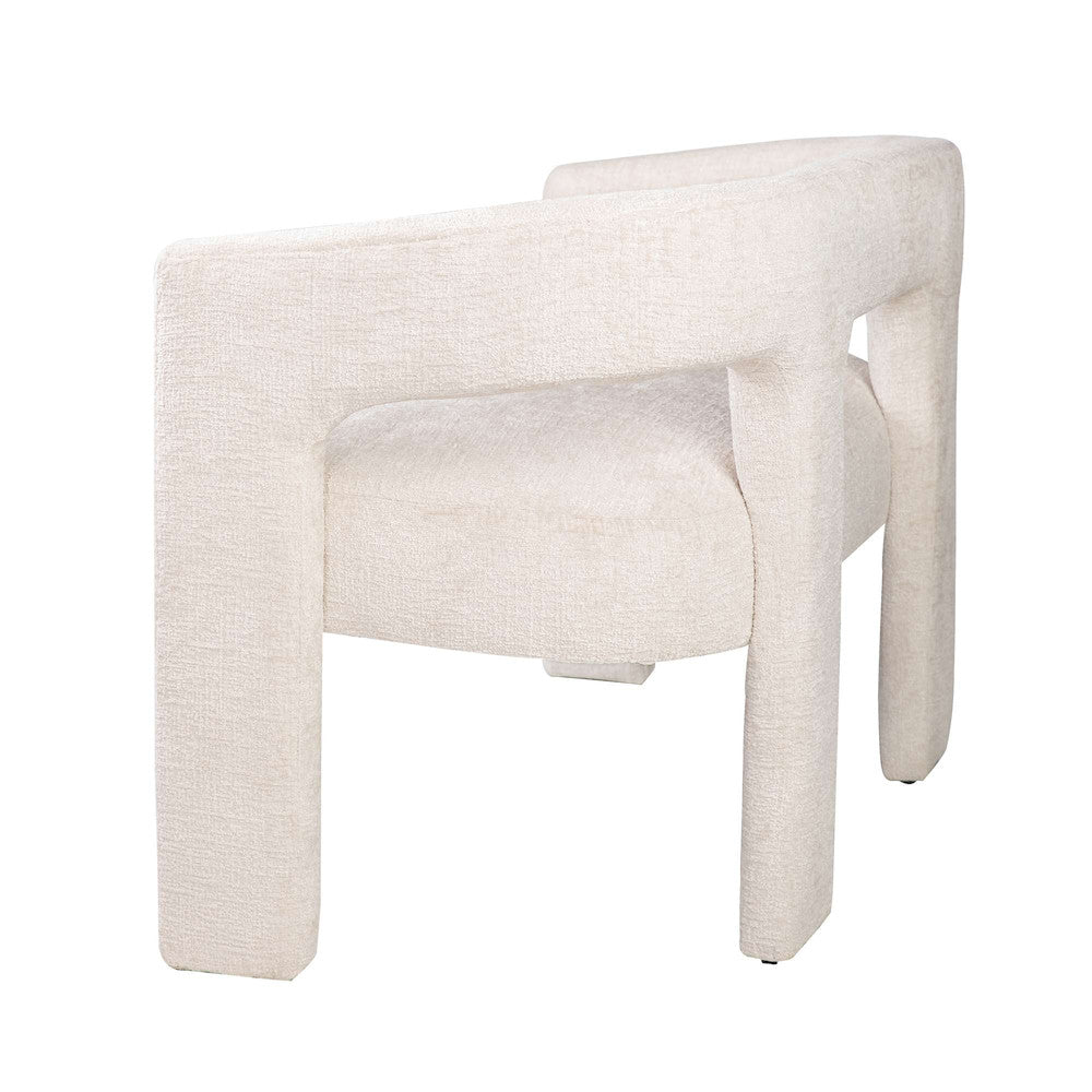 Jofran - Gwen Modern Luxury Jacquard Fabric Upholstered Sculpture Bench, Natural - 2271-GWENBNNAT view 3