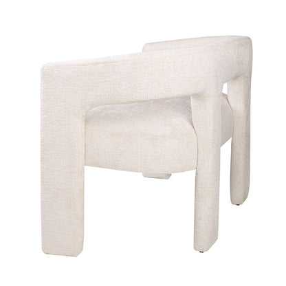 Jofran - Gwen Modern Luxury Jacquard Fabric Upholstered Sculpture Bench, Natural - 2271-GWENBNNAT view 3