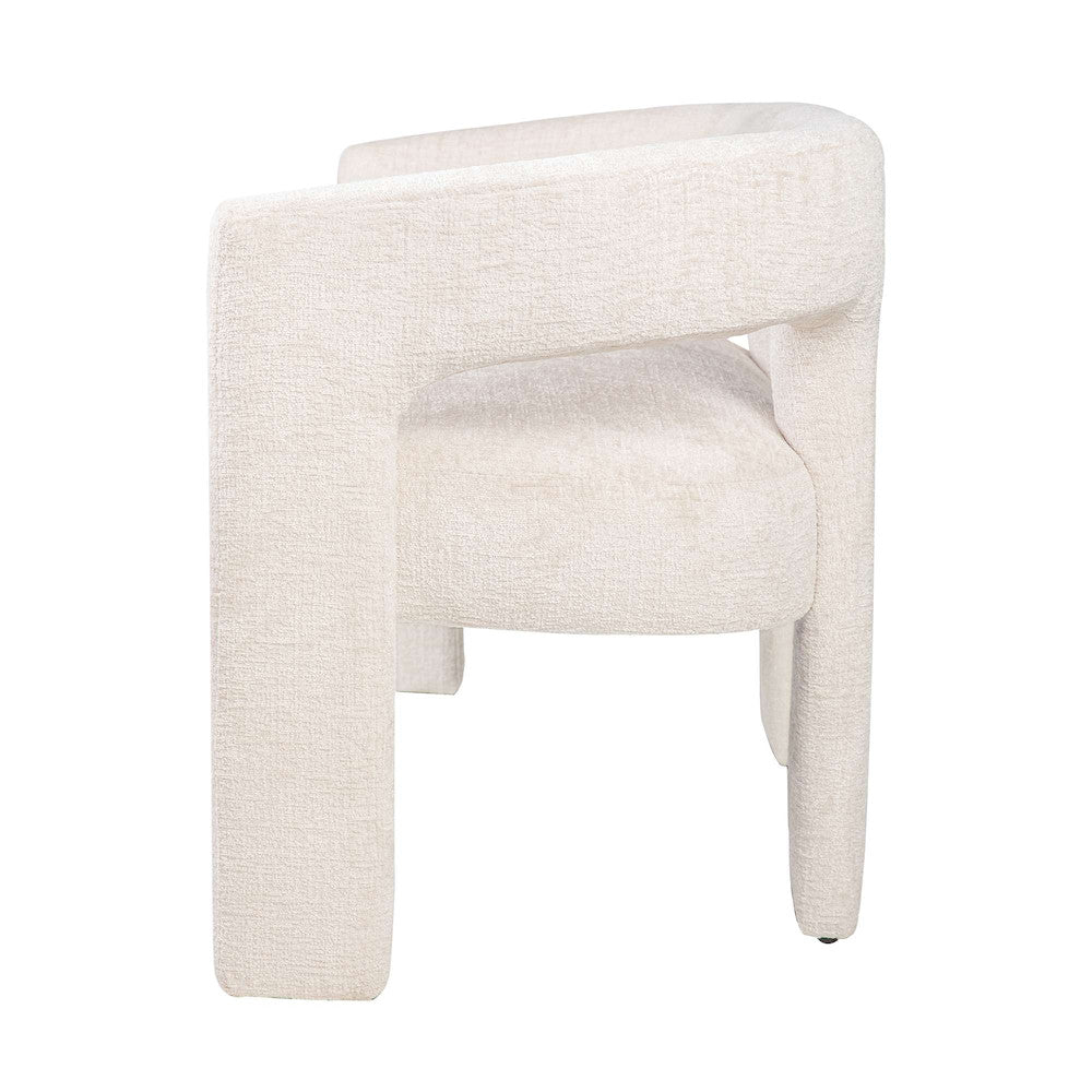 Jofran - Gwen Modern Luxury Jacquard Fabric Upholstered Sculpture Bench, Natural - 2271-GWENBNNAT view 6