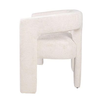 Jofran - Gwen Modern Luxury Jacquard Fabric Upholstered Sculpture Bench, Natural - 2271-GWENBNNAT view 6