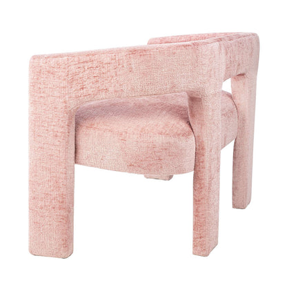 Jofran - Gwen Modern Luxury Jacquard Fabric Upholstered Sculpture Bench, Pink - 2271-GWENBNPNK view 3
