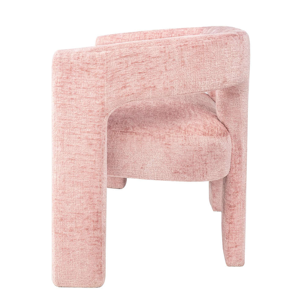 Jofran - Gwen Modern Luxury Jacquard Fabric Upholstered Sculpture Bench, Pink - 2271-GWENBNPNK view 6
