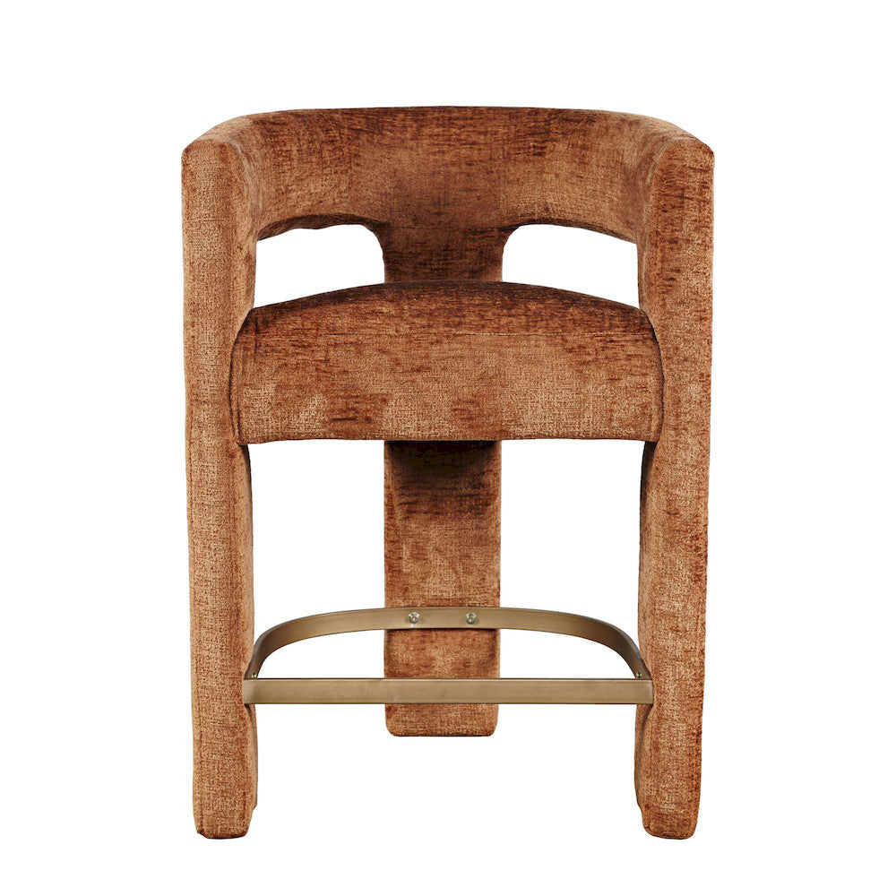 Jofran - Gwen Modern Luxury Jacquard Fabric Upholstered Sculpture Counter Stool - 2271-GWENSTRST view 1