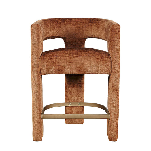 Jofran - Gwen Modern Luxury Jacquard Fabric Upholstered Sculpture Counter Stool - 2271-GWENSTRST view 1