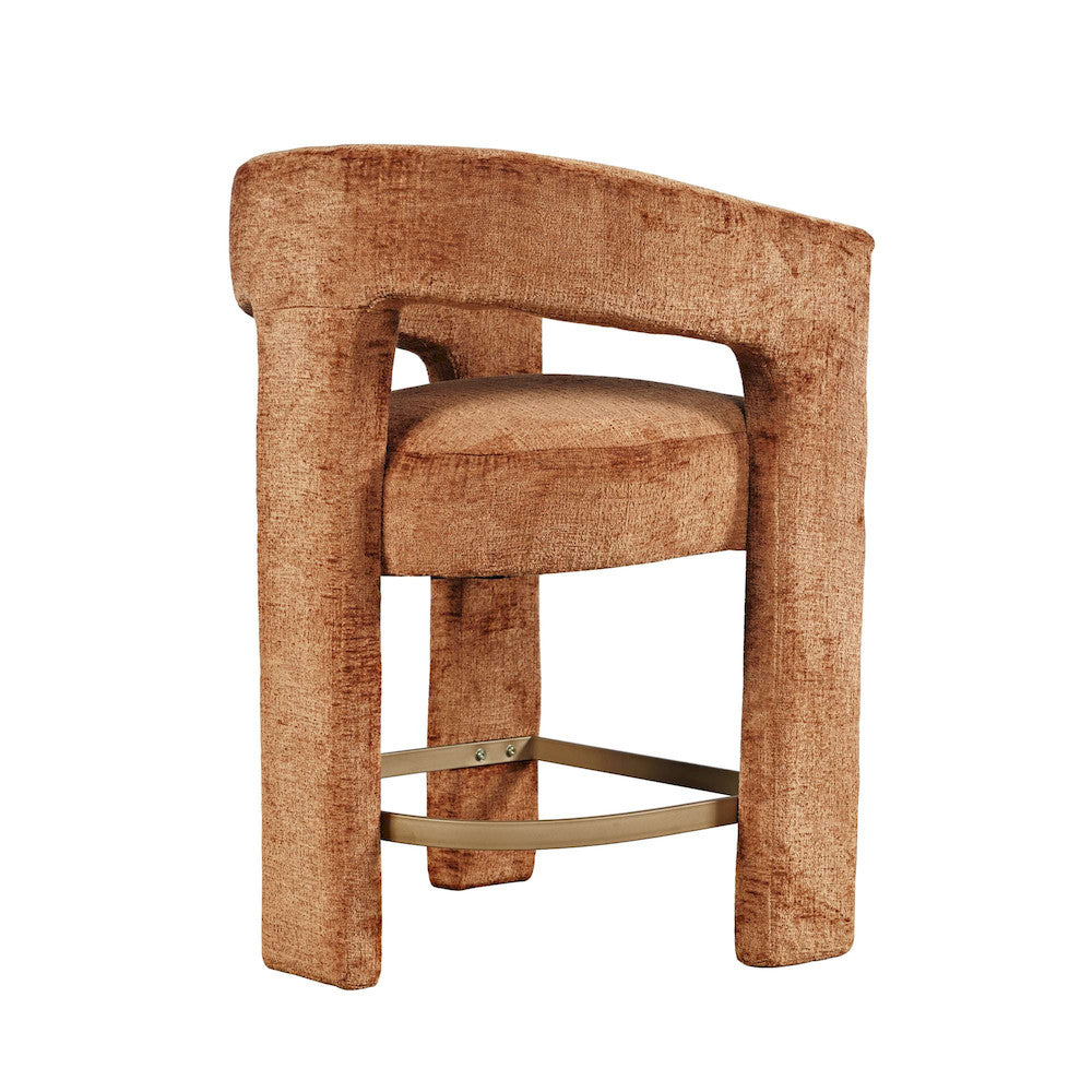 Jofran - Gwen Modern Luxury Jacquard Fabric Upholstered Sculpture Counter Stool - 2271-GWENSTRST view 9