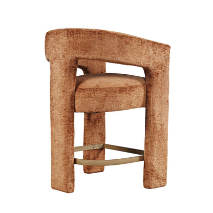 Jofran - Gwen Modern Luxury Jacquard Fabric Upholstered Sculpture Counter Stool - 2271-GWENSTRST view 9