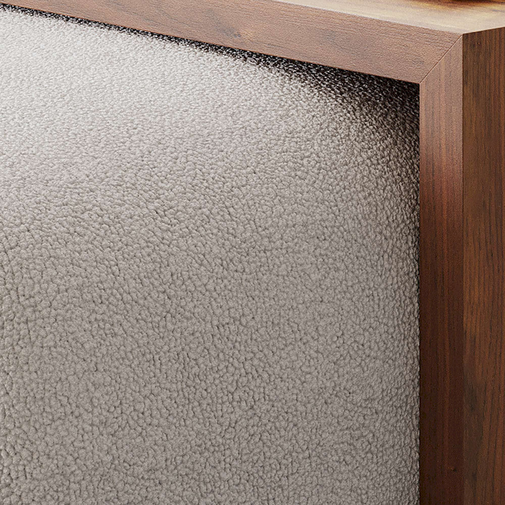 Jofran - Hudson 48in Modern Luxury Ivory Boucle Upholstered Sliding Ottoman with Caster Wheels and Coffee Table Top - 2376-48 view 3