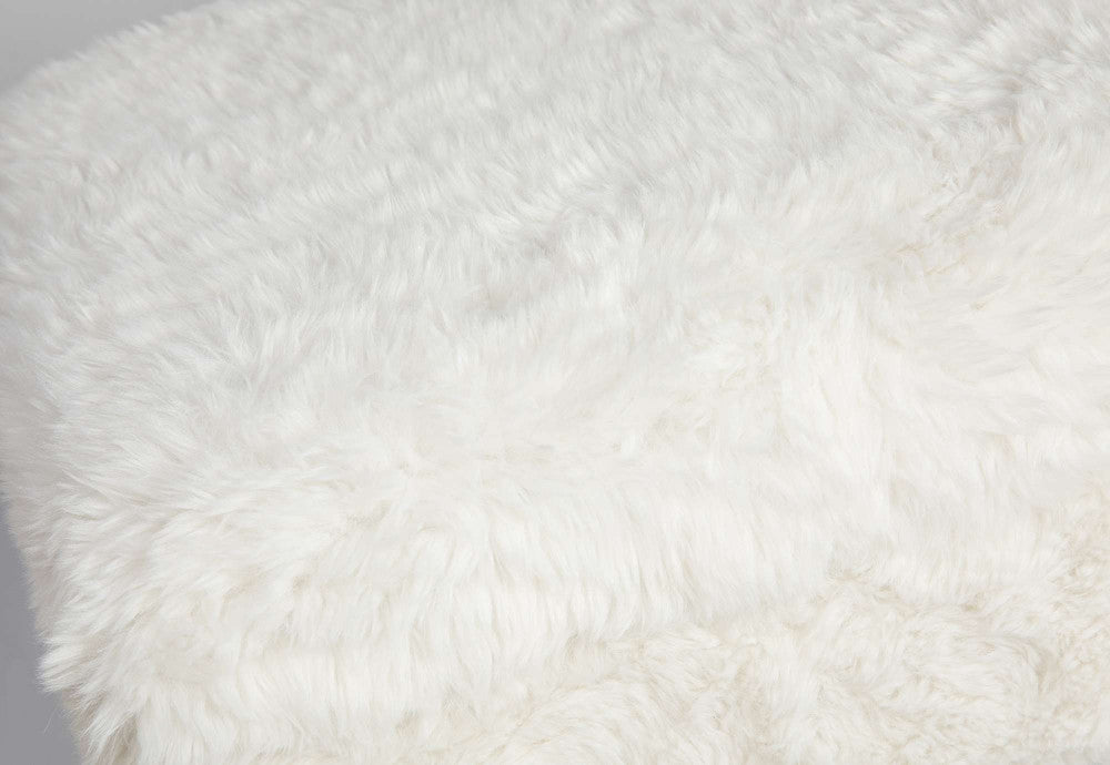 Jofran - Huggy Luxury Plush Faux Fur Upholstered Storage Bench, Natural - HUGGYKD-BN-NATURAL view 6