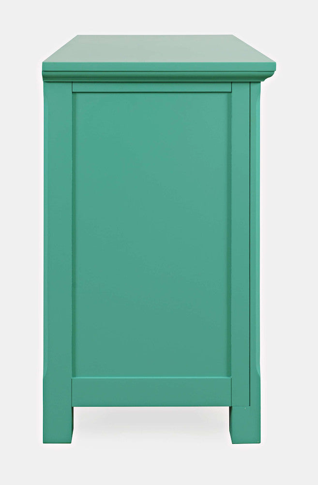 Jofran - Isabella 38in Luxury Mirrored Accent Storage Cabinet, Aqua - 2253-38KD view 5