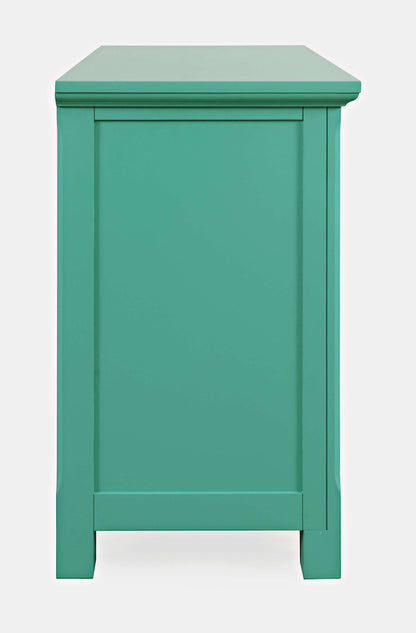 Jofran - Isabella 38in Luxury Mirrored Accent Storage Cabinet, Aqua - 2253-38KD view 5