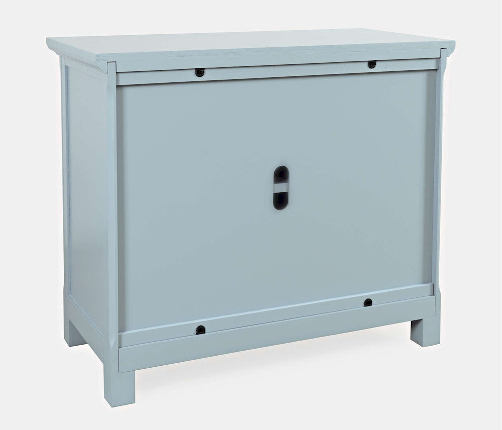 Jofran - Isabella 38in Luxury Mirrored Accent Storage Cabinet, Blue - 2252-38KD view 4