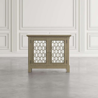 Jofran - Isabella 38in Luxury Mirrored Accent Storage Cabinet, Champagne - 2250-38KD view 6