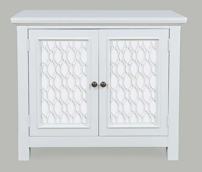 Jofran - Isabella 38in Luxury Mirrored Accent Storage Cabinet, White - 2251-38KD view 1