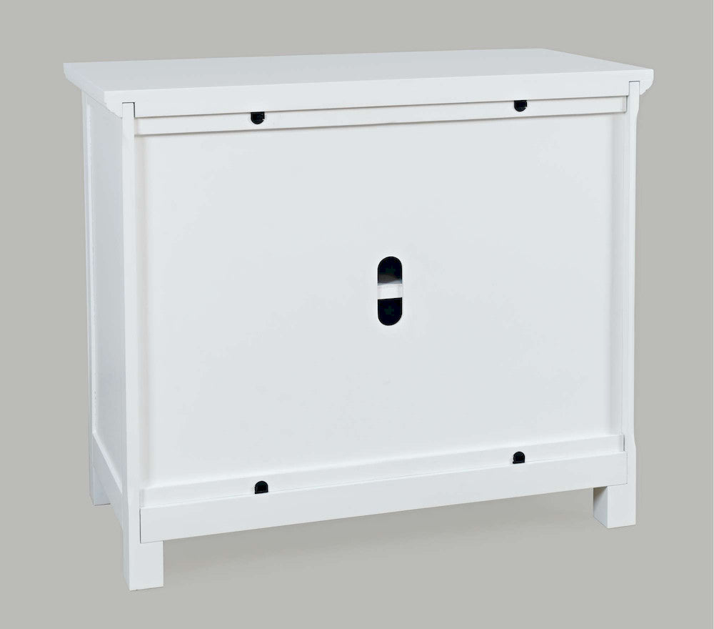 Jofran - Isabella 38in Luxury Mirrored Accent Storage Cabinet, White - 2251-38KD view 4