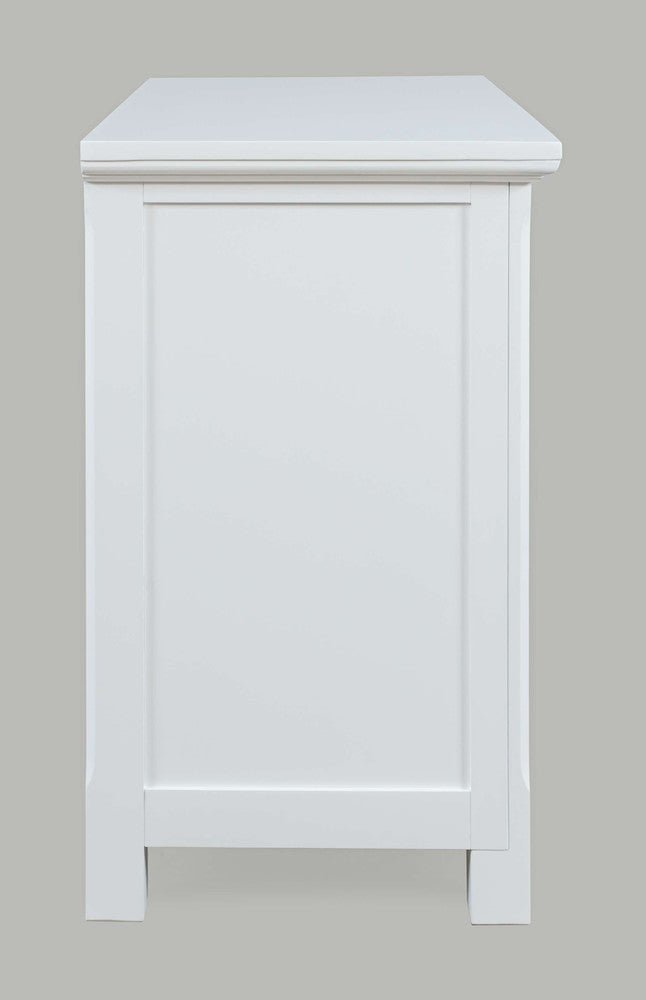 Jofran - Isabella 38in Luxury Mirrored Accent Storage Cabinet, White - 2251-38KD view 5