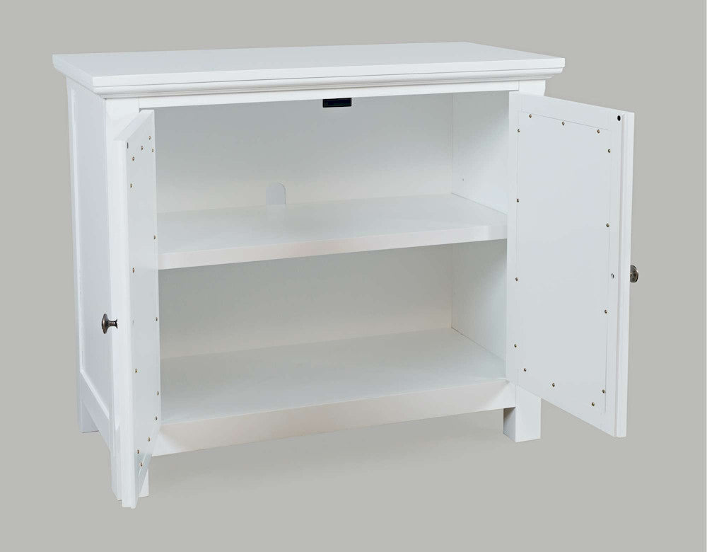 Jofran - Isabella 38in Luxury Mirrored Accent Storage Cabinet, White - 2251-38KD view 10