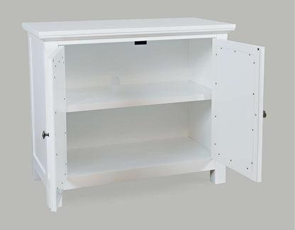 Jofran - Isabella 38in Luxury Mirrored Accent Storage Cabinet, White - 2251-38KD view 10
