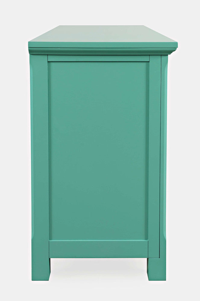 Jofran - Isabella 54in Luxury Mirrored Accent Storage Cabinet, Aqua - 2253-54KD view 5