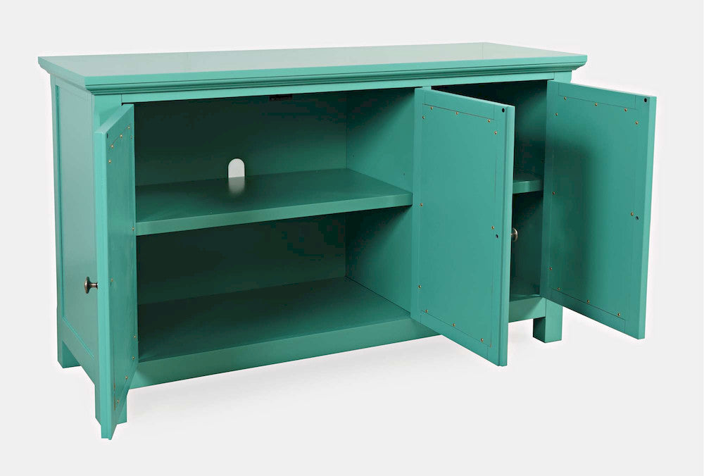 Jofran - Isabella 54in Luxury Mirrored Accent Storage Cabinet, Aqua - 2253-54KD view 10
