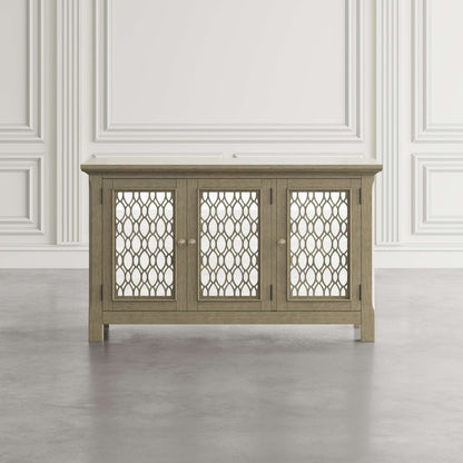 Jofran - Isabella 54in Luxury Mirrored Accent Storage Cabinet, Champagne - 2250-54KD view 6