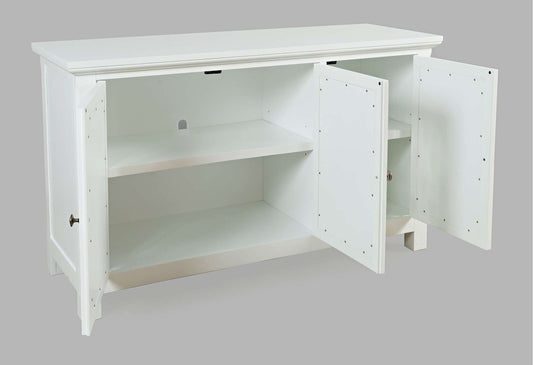 Jofran - Isabella 54in Luxury Mirrored Accent Storage Cabinet, White - 2251-54KD view 2