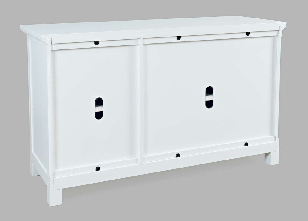 Jofran - Isabella 54in Luxury Mirrored Accent Storage Cabinet, White - 2251-54KD view 3