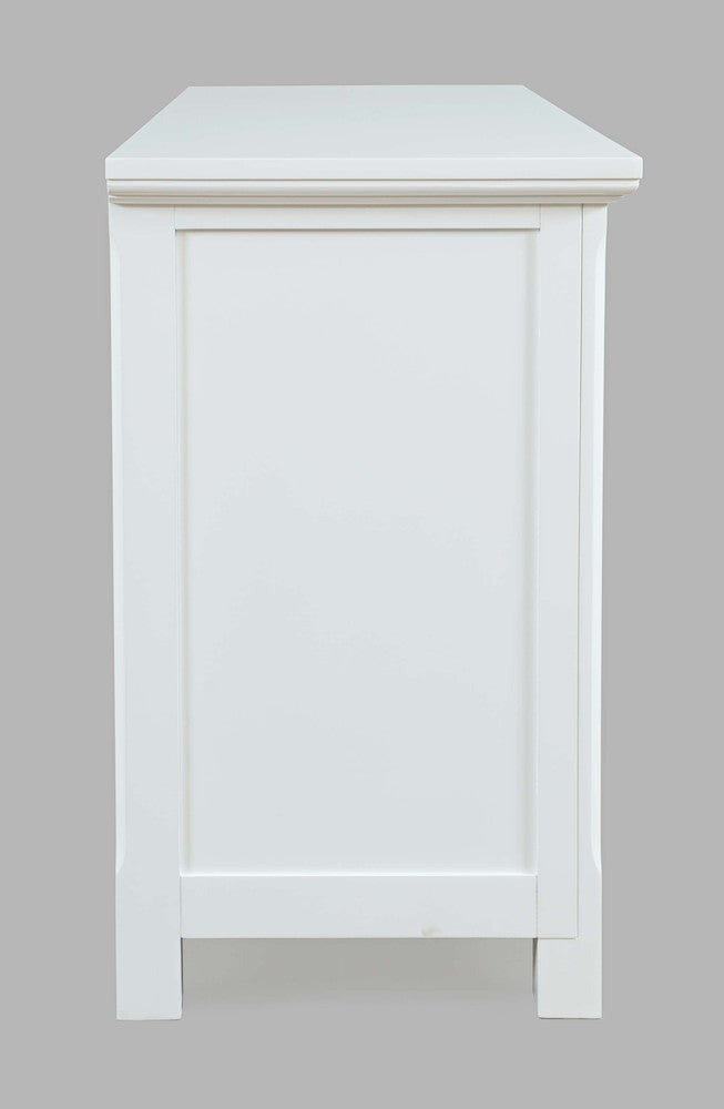 Jofran - Isabella 54in Luxury Mirrored Accent Storage Cabinet, White - 2251-54KD view 4