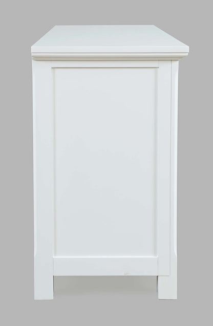 Jofran - Isabella 54in Luxury Mirrored Accent Storage Cabinet, White - 2251-54KD view 4