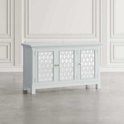 Jofran - Isabella 54in Luxury Mirrored Accent Storage Cabinet, White - 2251-54KD view 6