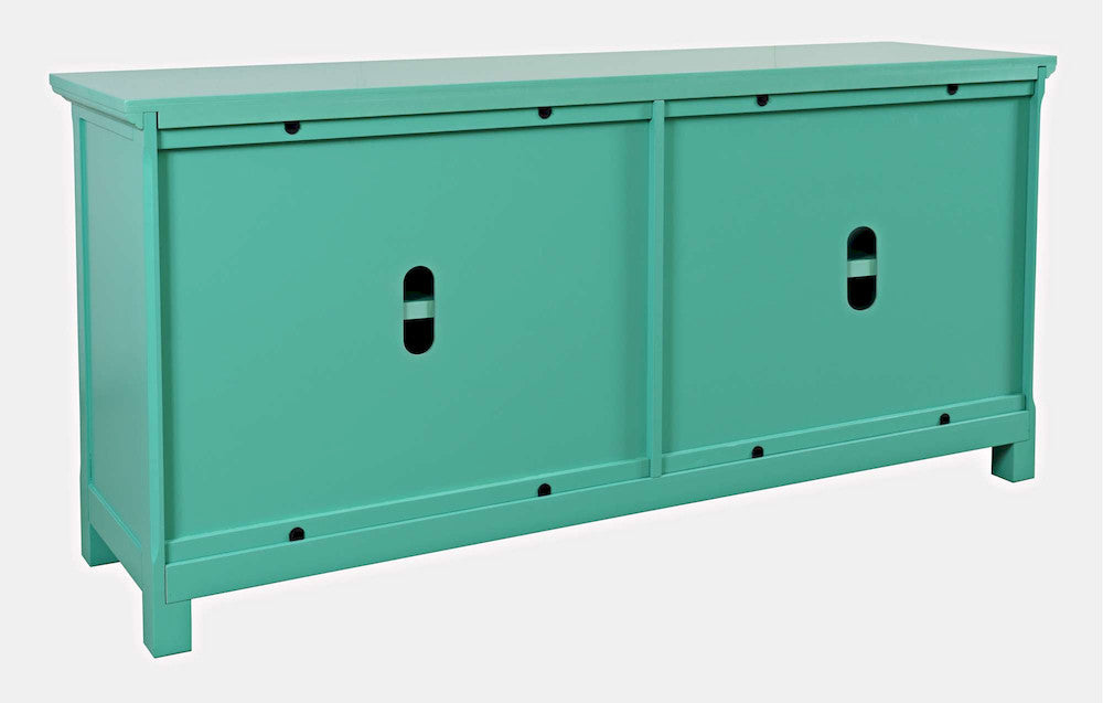 Jofran - Isabella 69in Luxury Mirrored Sideboard Storage Cabinet, Aqua - 2253-69KD view 4