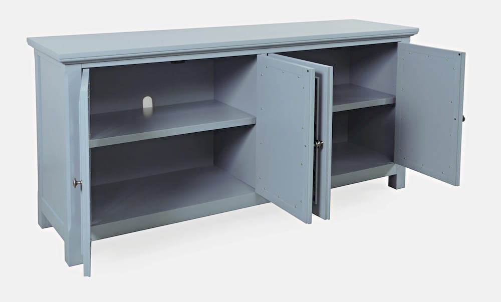Jofran - Isabella 69in Luxury Mirrored Sideboard Storage Cabinet, Blue - 2252-69KD view 2