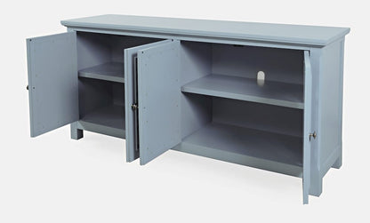 Jofran - Isabella 69in Luxury Mirrored Sideboard Storage Cabinet, Blue - 2252-69KD view 3
