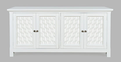 Jofran - Isabella 69in Luxury Mirrored Sideboard Storage Cabinet, White - 2251-69KD view 1