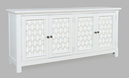 Jofran - Isabella 69in Luxury Mirrored Sideboard Storage Cabinet, White - 2251-69KD view 2