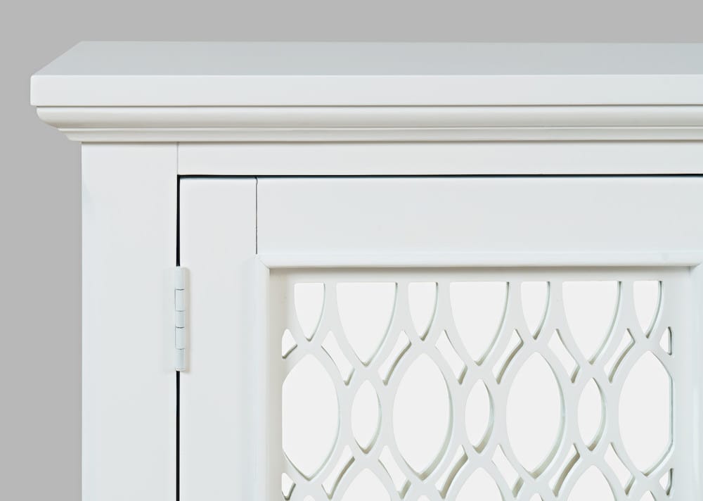 Jofran - Isabella 69in Luxury Mirrored Sideboard Storage Cabinet, White - 2251-69KD view 8