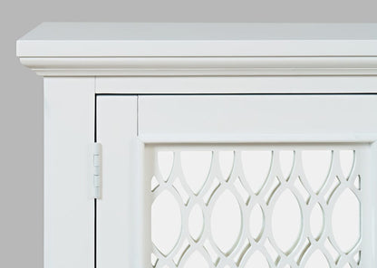 Jofran - Isabella 69in Luxury Mirrored Sideboard Storage Cabinet, White - 2251-69KD view 8
