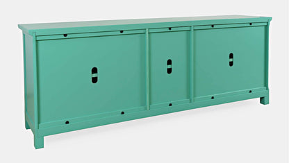 Jofran - Isabella 86in Luxury Mirrored Sideboard Storage Cabinet, Aqua - 2253-86KD view 4