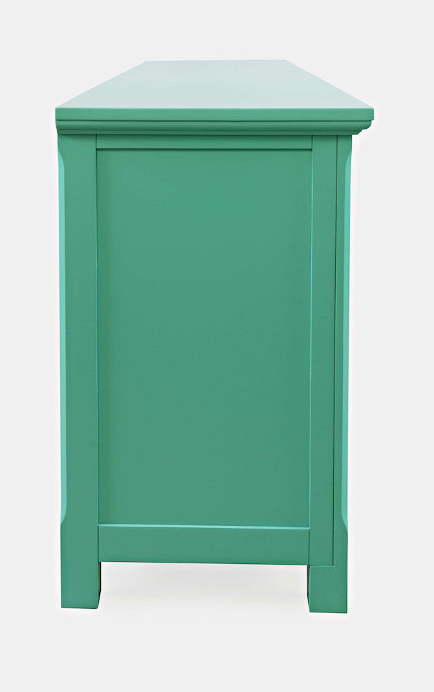 Jofran - Isabella 86in Luxury Mirrored Sideboard Storage Cabinet, Aqua - 2253-86KD view 5