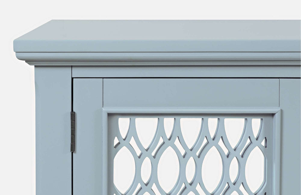 Jofran - Isabella 86in Luxury Mirrored Sideboard Storage Cabinet, Blue - 2252-86KD view 8
