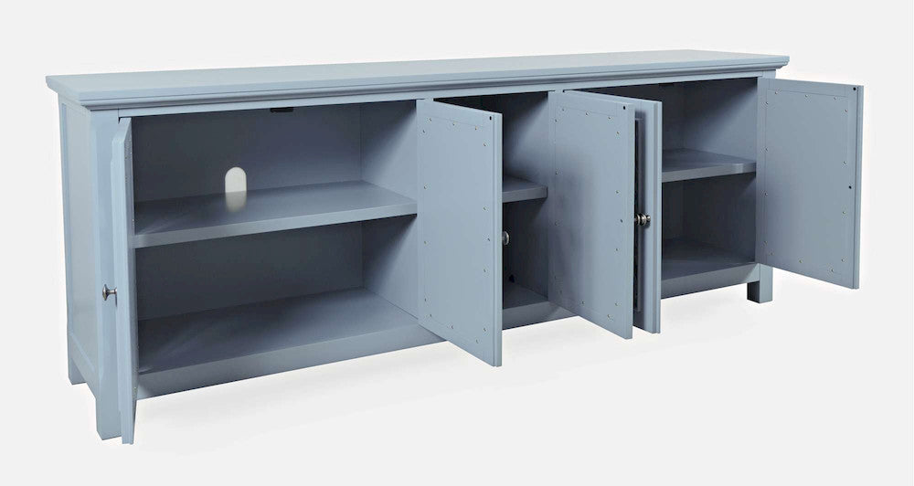 Jofran - Isabella 86in Luxury Mirrored Sideboard Storage Cabinet, Blue - 2252-86KD view 10