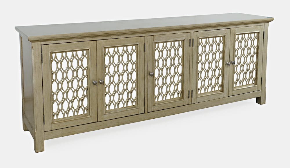 Jofran - Isabella 86in Luxury Mirrored Sideboard Storage Cabinet, Champagne - 2250-86KD view 2