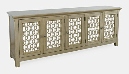 Jofran - Isabella 86in Luxury Mirrored Sideboard Storage Cabinet, Champagne - 2250-86KD view 2