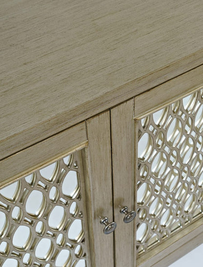 Jofran - Isabella 86in Luxury Mirrored Sideboard Storage Cabinet, Champagne - 2250-86KD view 8