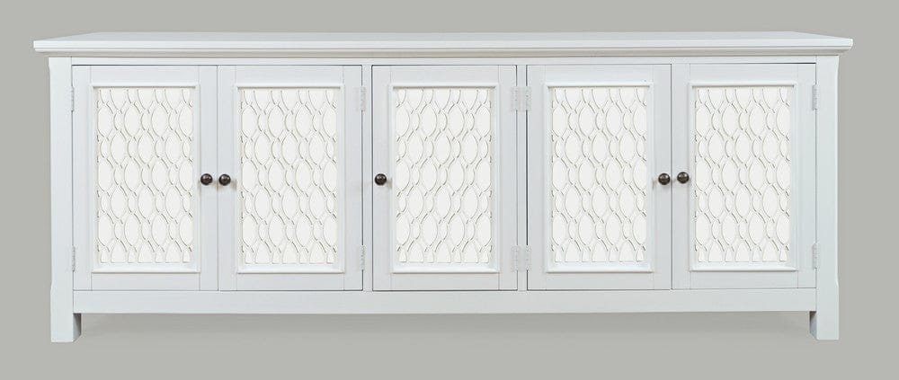 Jofran - Isabella 86in Luxury Mirrored Sideboard Storage Cabinet, White - 2251-86KD view 2