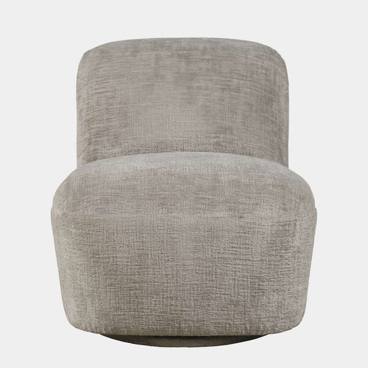 Jofran - Josie Upholstered Contemporary Casual Swivel Accent Chair, Grey - JOSIE-SW-GREY view 1