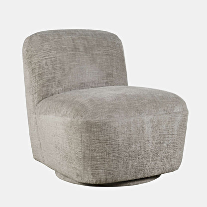Jofran - Josie Upholstered Contemporary Casual Swivel Accent Chair, Grey - JOSIE-SW-GREY view 2
